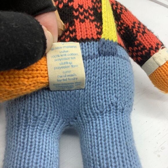 Cuddle + Kind Wyatt The Fox 14" Hand-Knit Doll Plush Stuffed Animal Handmade - Picture 5 of 7